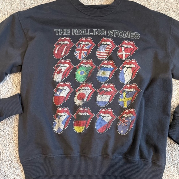 The Rolling Stones Black Sweatshirt Size Small - Picture 4 of 5